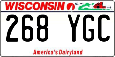 WI license plate 268YGC