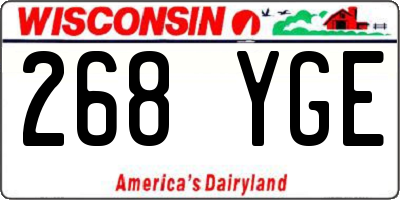 WI license plate 268YGE