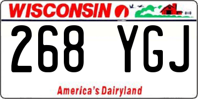 WI license plate 268YGJ