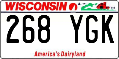 WI license plate 268YGK