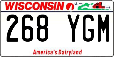 WI license plate 268YGM