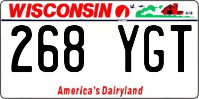 WI license plate 268YGT