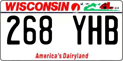 WI license plate 268YHB