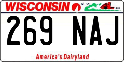 WI license plate 269NAJ