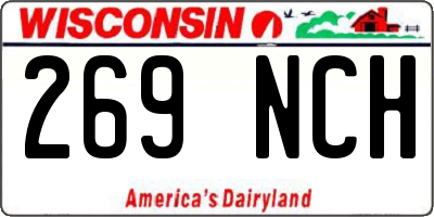 WI license plate 269NCH