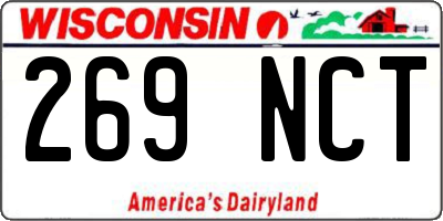 WI license plate 269NCT