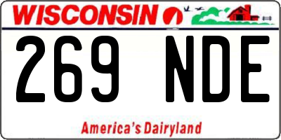 WI license plate 269NDE