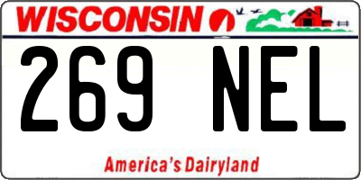 WI license plate 269NEL