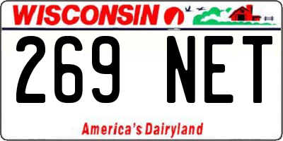 WI license plate 269NET