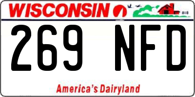 WI license plate 269NFD