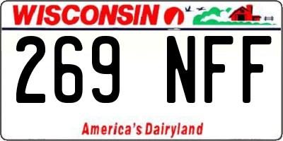 WI license plate 269NFF