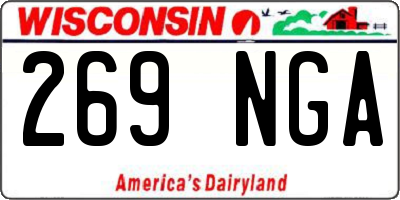 WI license plate 269NGA