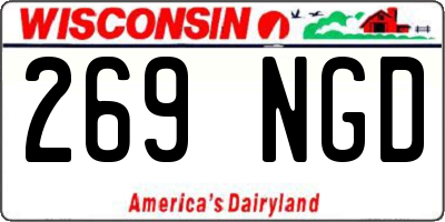 WI license plate 269NGD