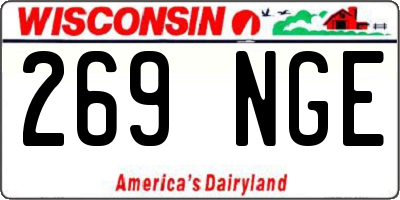 WI license plate 269NGE