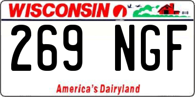 WI license plate 269NGF