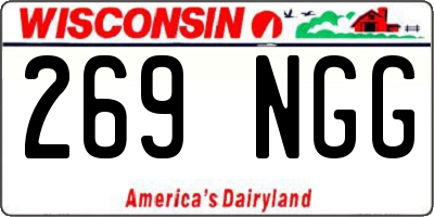 WI license plate 269NGG