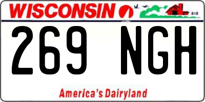 WI license plate 269NGH