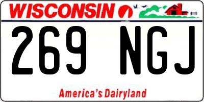 WI license plate 269NGJ
