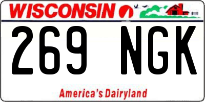 WI license plate 269NGK