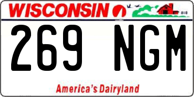 WI license plate 269NGM