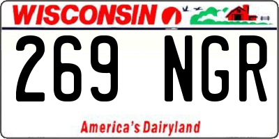 WI license plate 269NGR