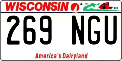 WI license plate 269NGU