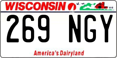 WI license plate 269NGY