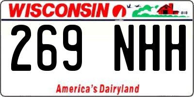 WI license plate 269NHH