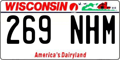 WI license plate 269NHM
