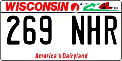 WI license plate 269NHR