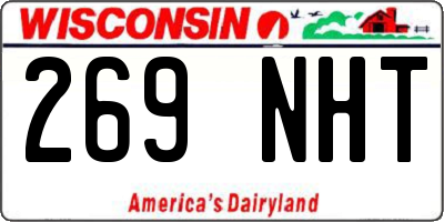 WI license plate 269NHT