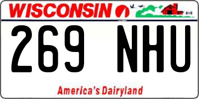 WI license plate 269NHU