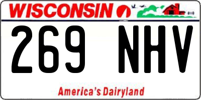 WI license plate 269NHV