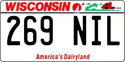 WI license plate 269NIL