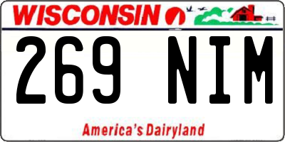 WI license plate 269NIM