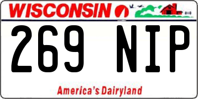 WI license plate 269NIP