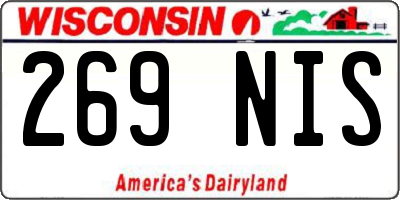 WI license plate 269NIS