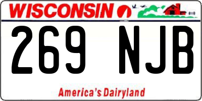 WI license plate 269NJB