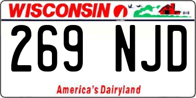 WI license plate 269NJD