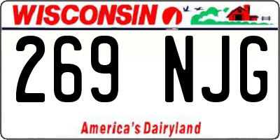 WI license plate 269NJG
