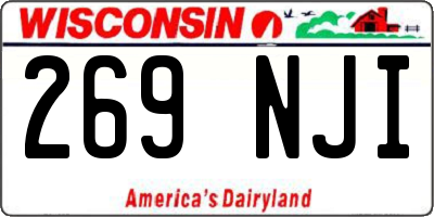 WI license plate 269NJI