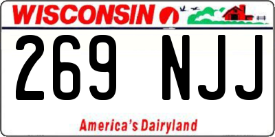 WI license plate 269NJJ