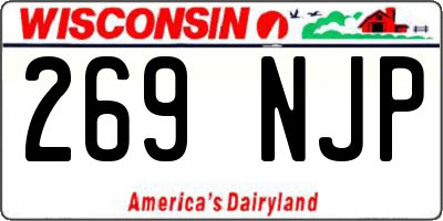 WI license plate 269NJP