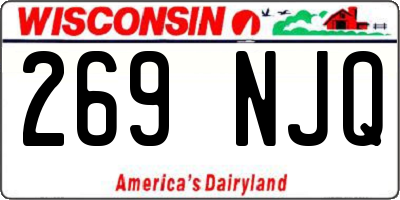 WI license plate 269NJQ