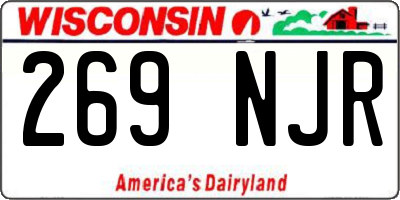 WI license plate 269NJR