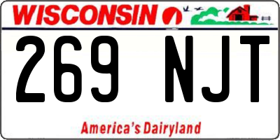 WI license plate 269NJT