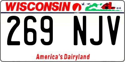 WI license plate 269NJV