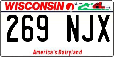 WI license plate 269NJX
