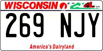 WI license plate 269NJY