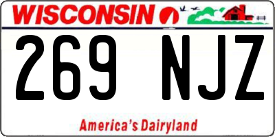 WI license plate 269NJZ